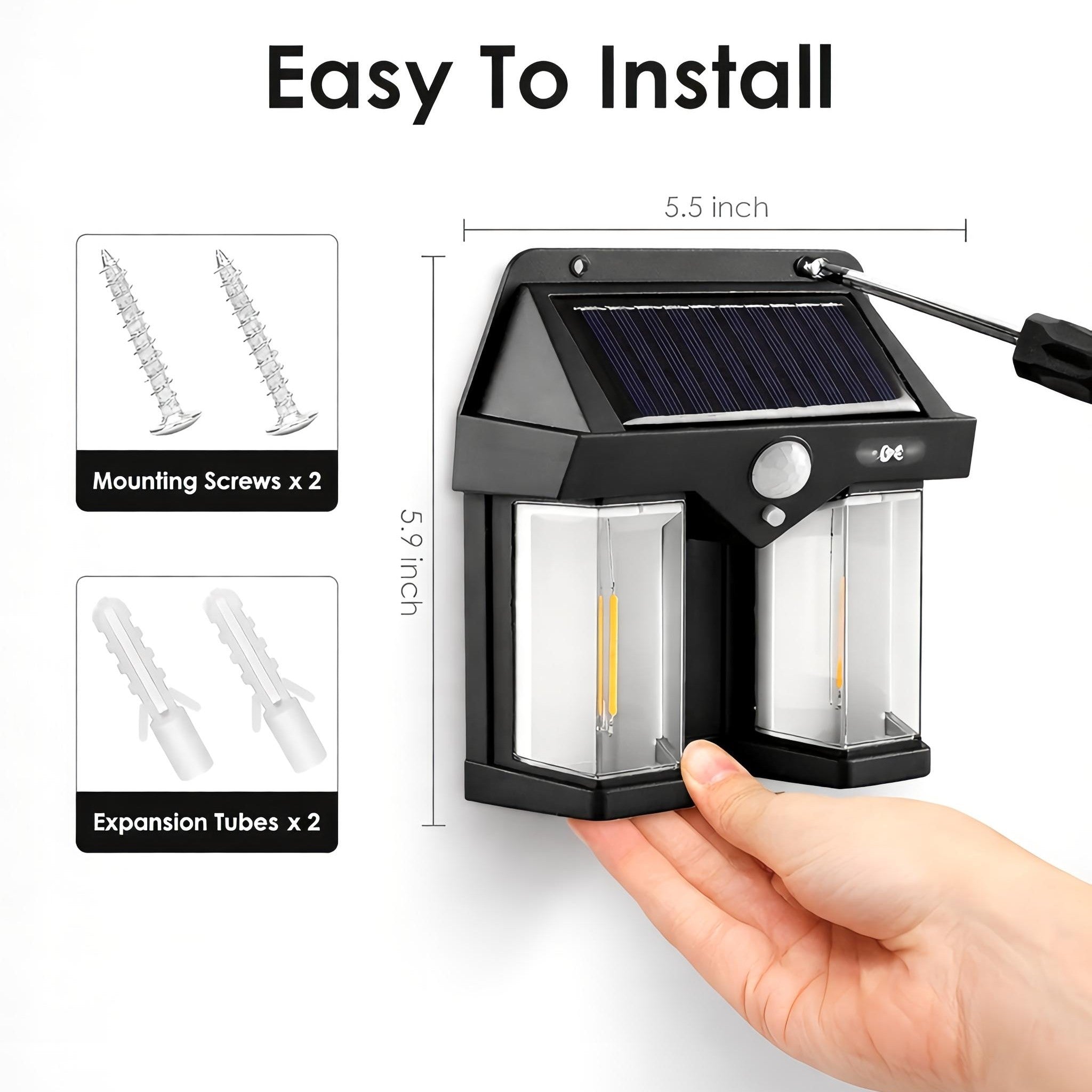 TWO SOLAR INTERACTION WALL LAMP (2 PC)