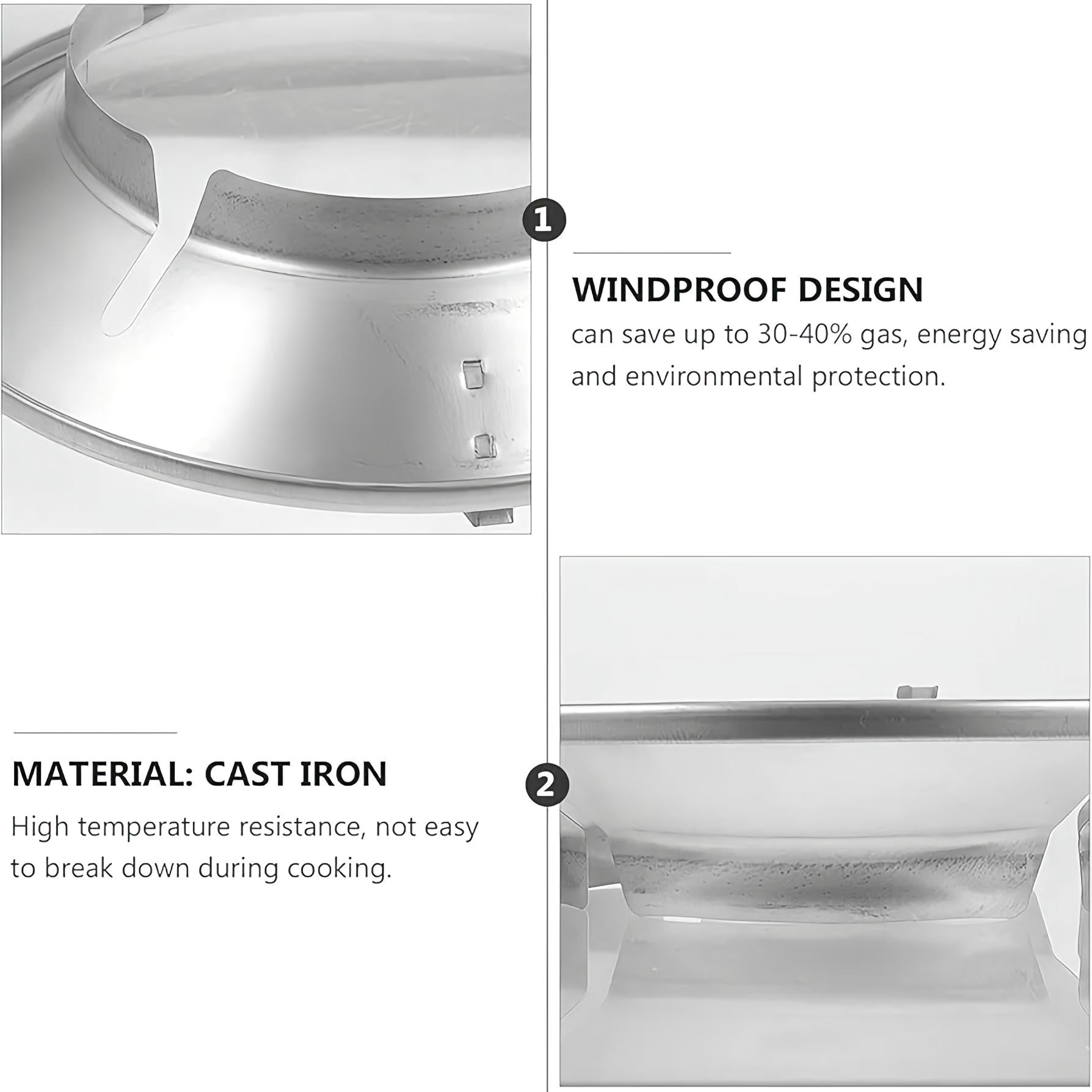 Pack of 2 Gas Saver Burner Stand for Kitchen