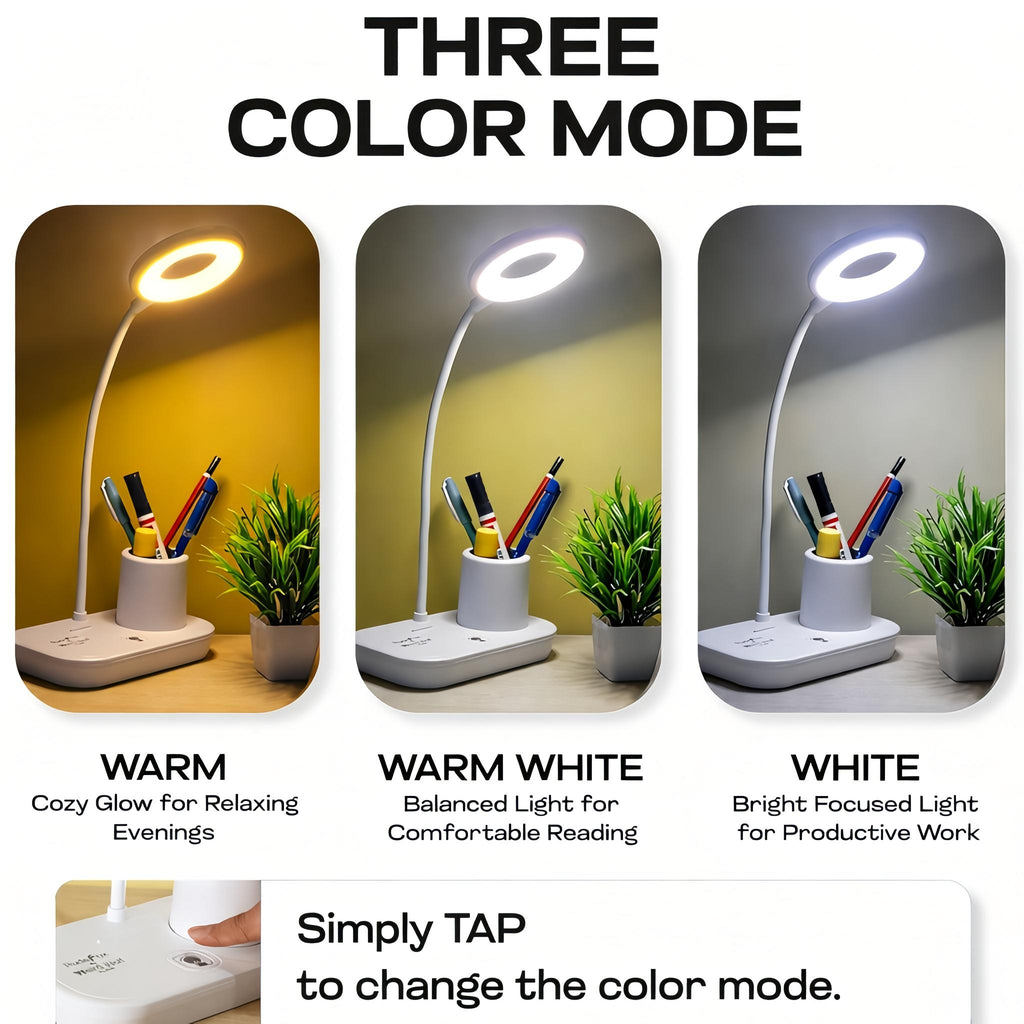 3 IN 1 LED LAMP (White, warm, natural light )