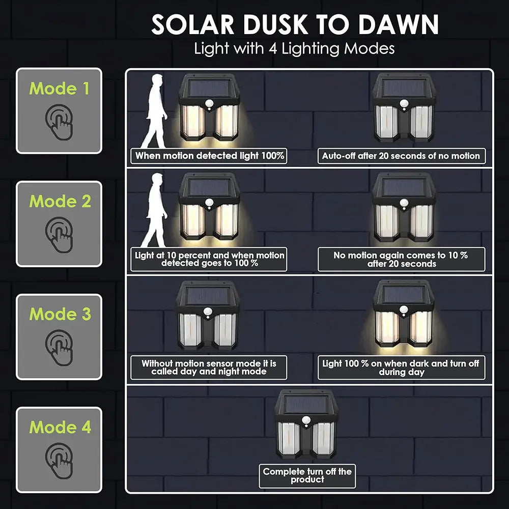 TWO SOLAR INTERACTION WALL LAMP (2 PC)