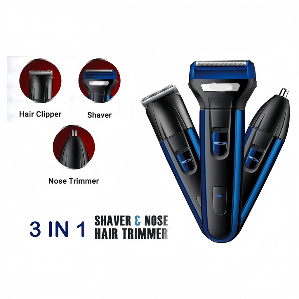 3 in 1 Rechargeable Electric Shaver Set