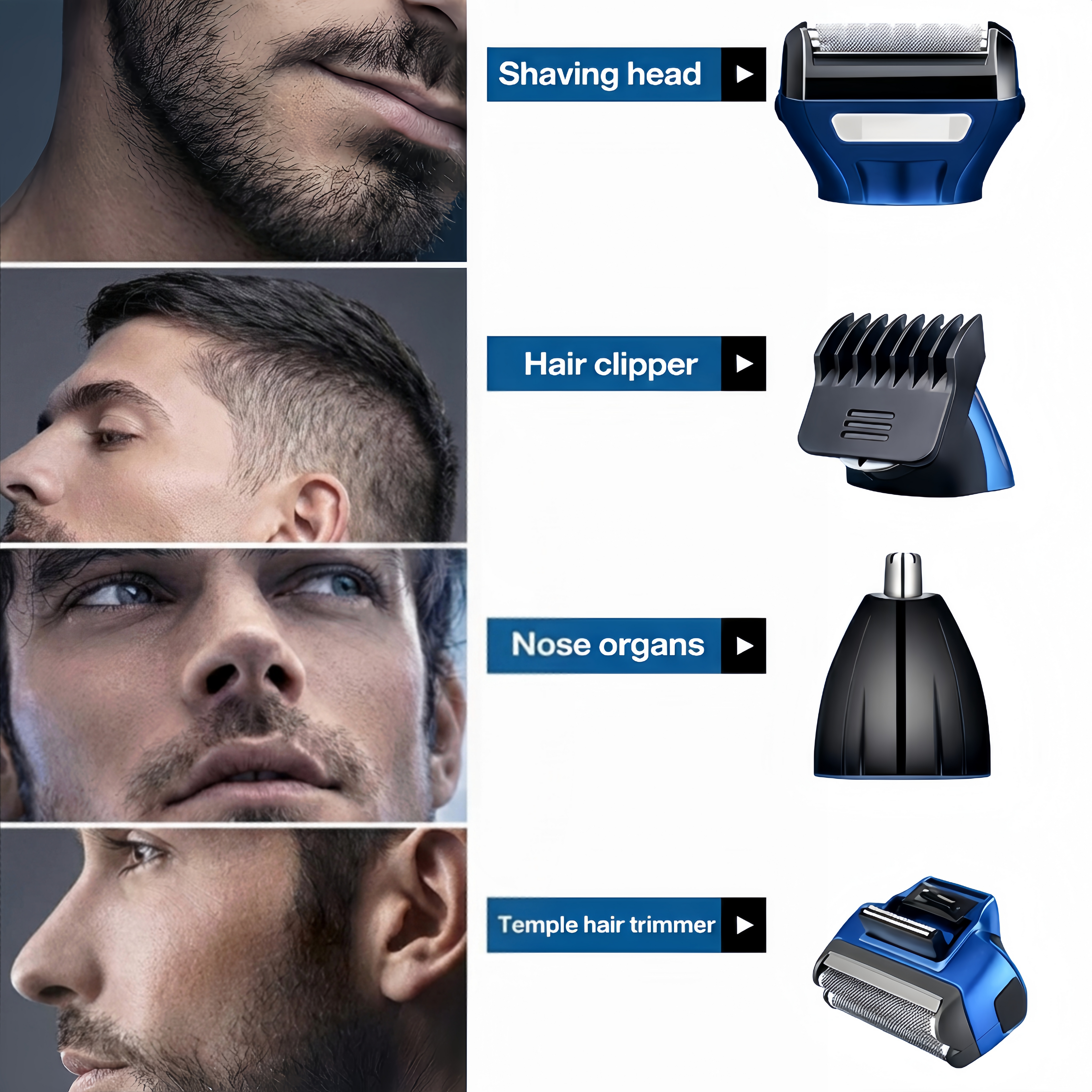 3 In 1 Rechargeable Electric Shaver Set