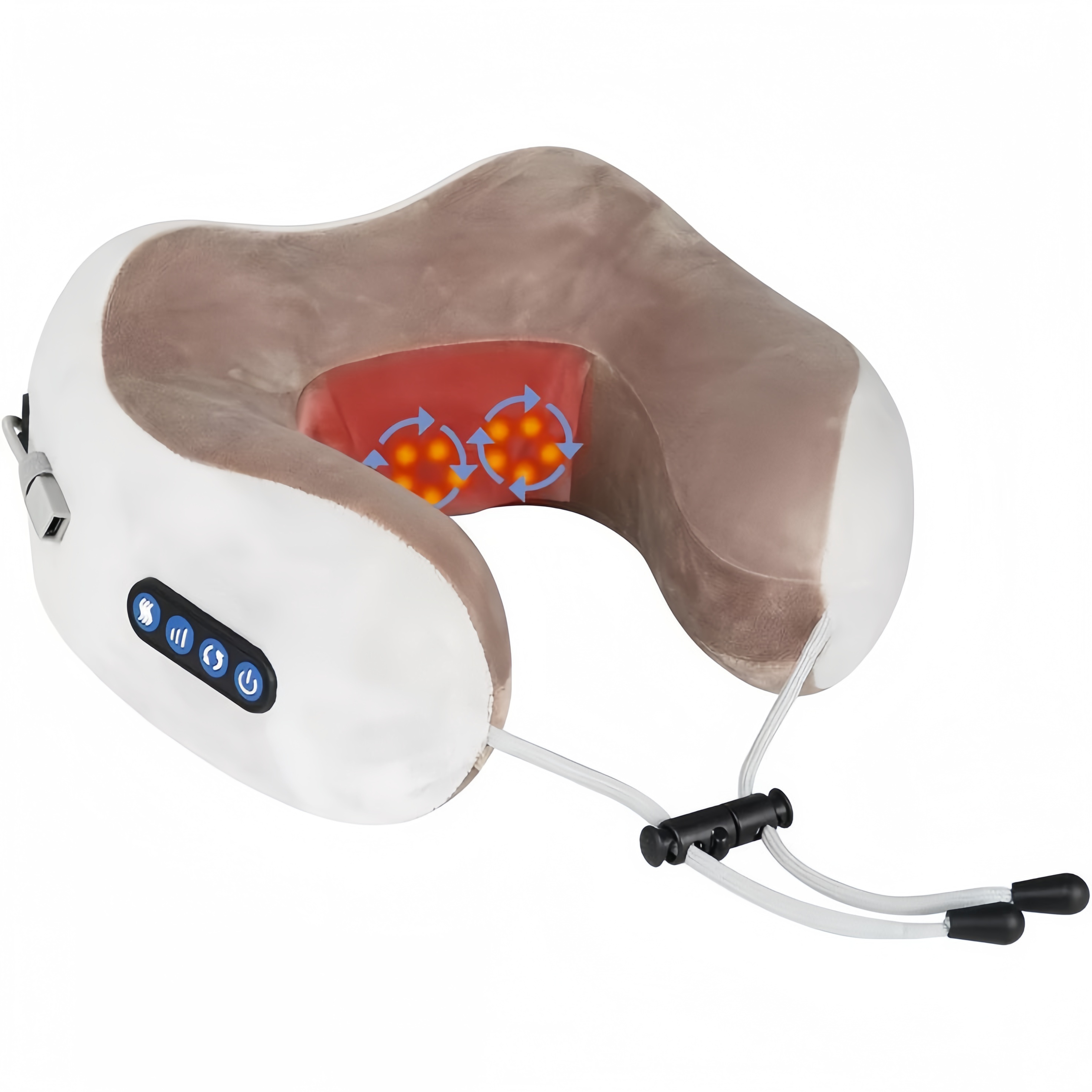 U-Shaped Travel Neck Massage Pillow With C type Charging